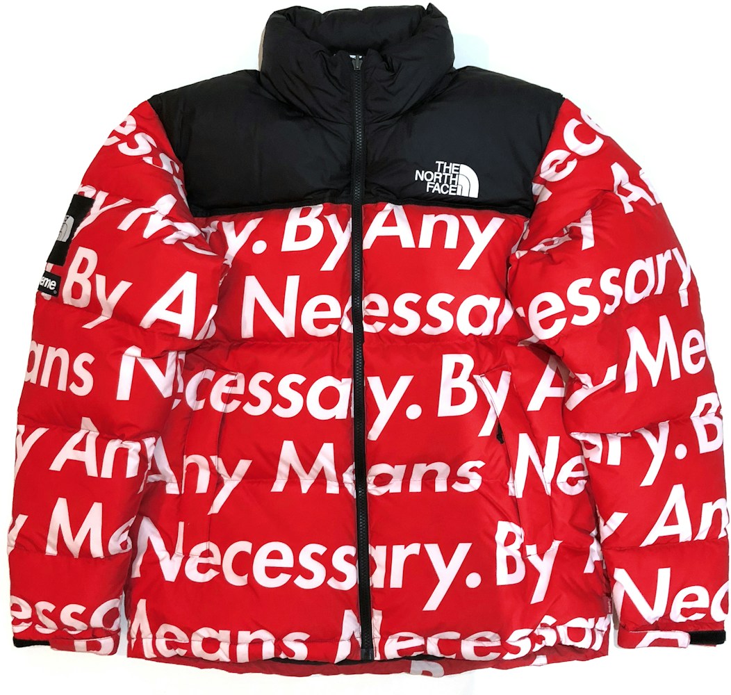 Supreme The North Face By Any Means Nuptse Jacket Red - FW15