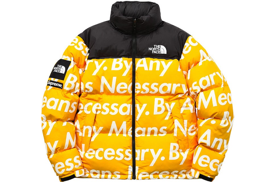 Supreme The North Face by Any Means Nuptse Jacket Yellow