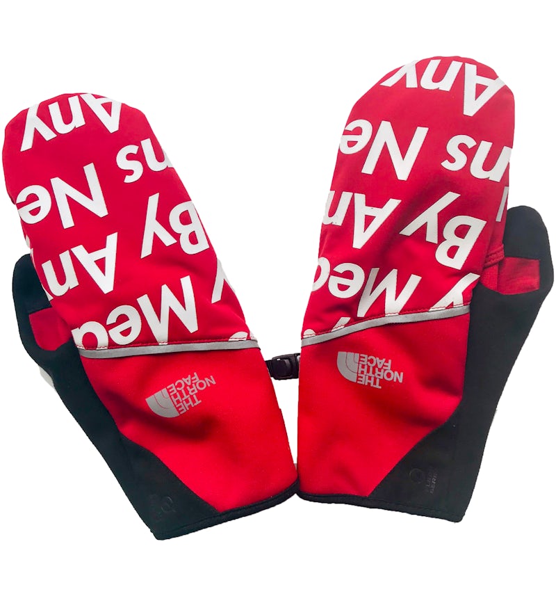 Supreme The North Face By Any Means Winter Runners Gloves Red