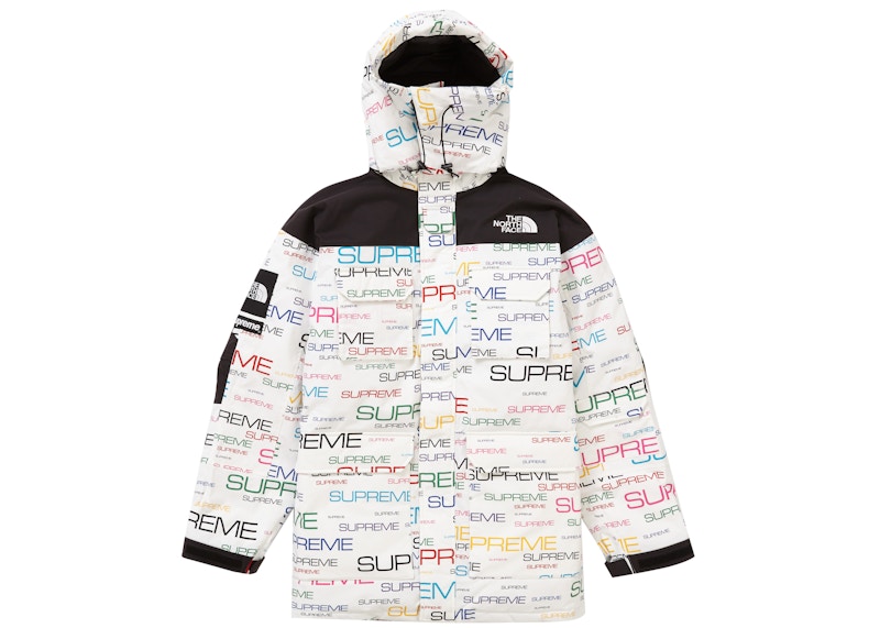 North face deals supreme white jacket