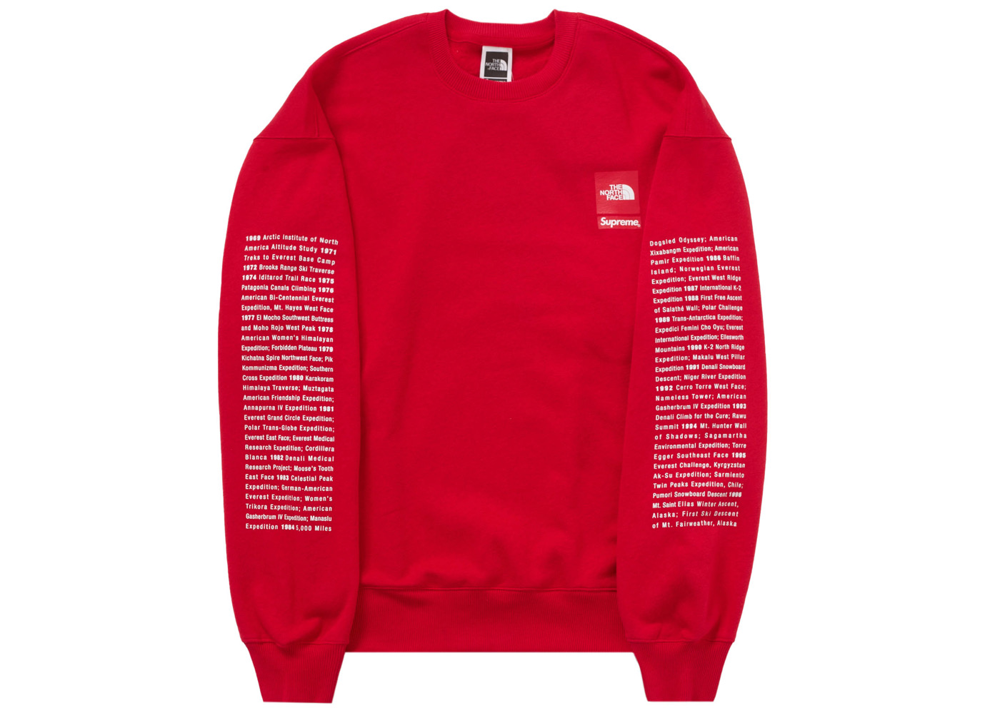 Supreme The North Face Crewneck Red Men's - SS24 - US
