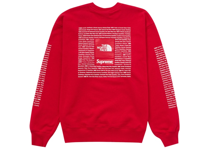 Supreme The North Face Crewneck Red Men's - SS24 - US