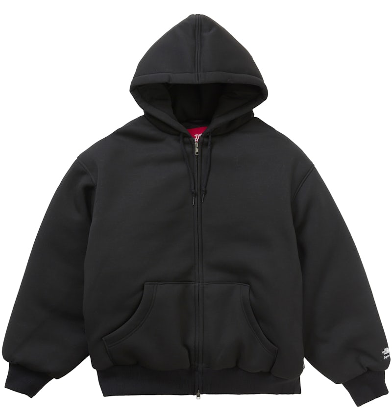 Supreme The North Face Down Filled Zip Up Hooded Sweatshirt Black