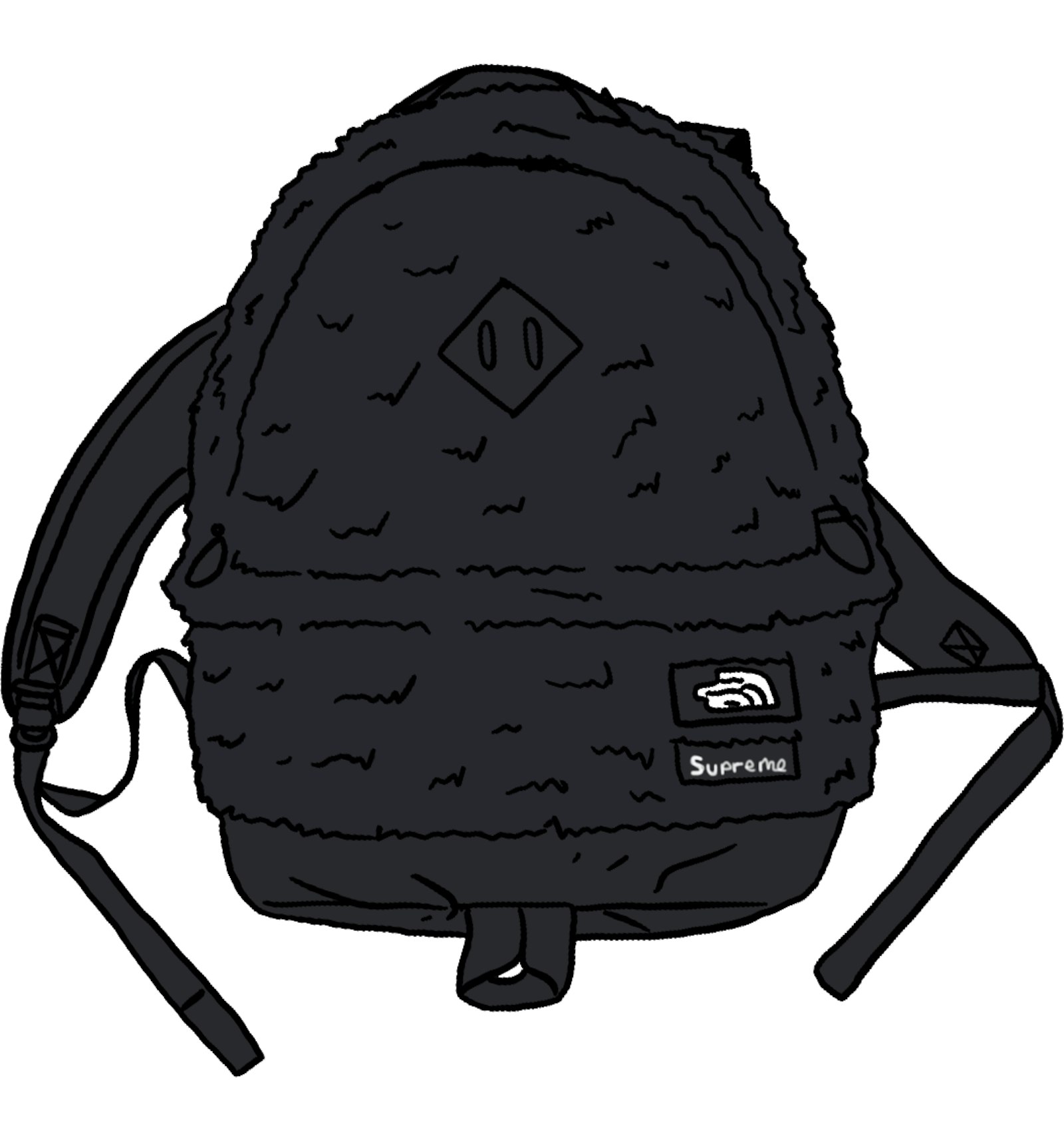 Supreme The North Face Faux Fur Backpack Black