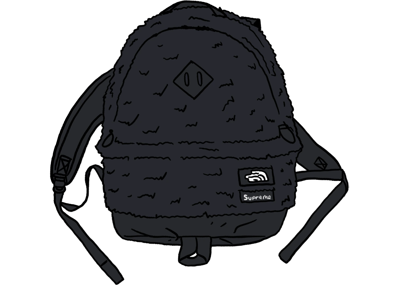Supreme The North Face Faux Fur Backpack Black - FW20 - US Supreme The North Face Faux Fur Backpack Black - FW20 - US