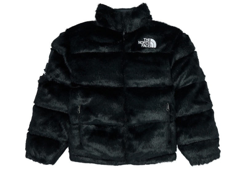 Supreme The North Face Faux Fur Nuptse Jacket Black Men's