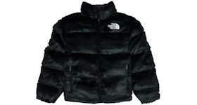 Supreme The North Face Faux Fur Nuptse Jacket Black