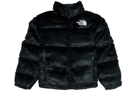 Supreme The North Face Faux Fur Nuptse Jacket Black Men's FW20 US