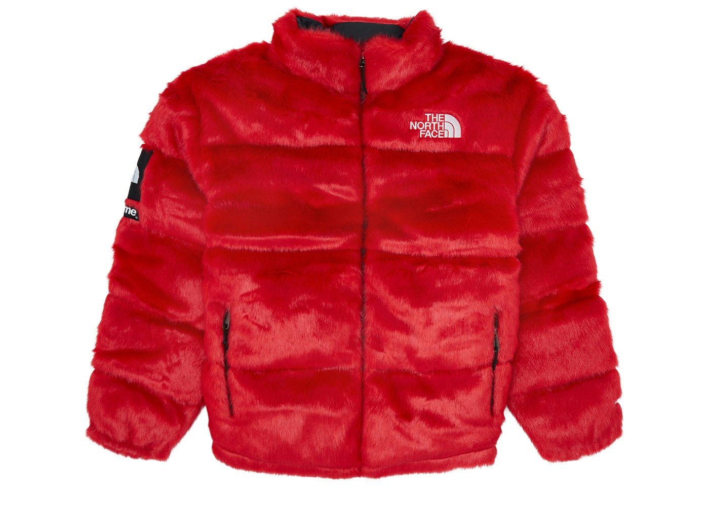 Supreme The North Face Faux Fur Nuptse Jacket Red - FW20