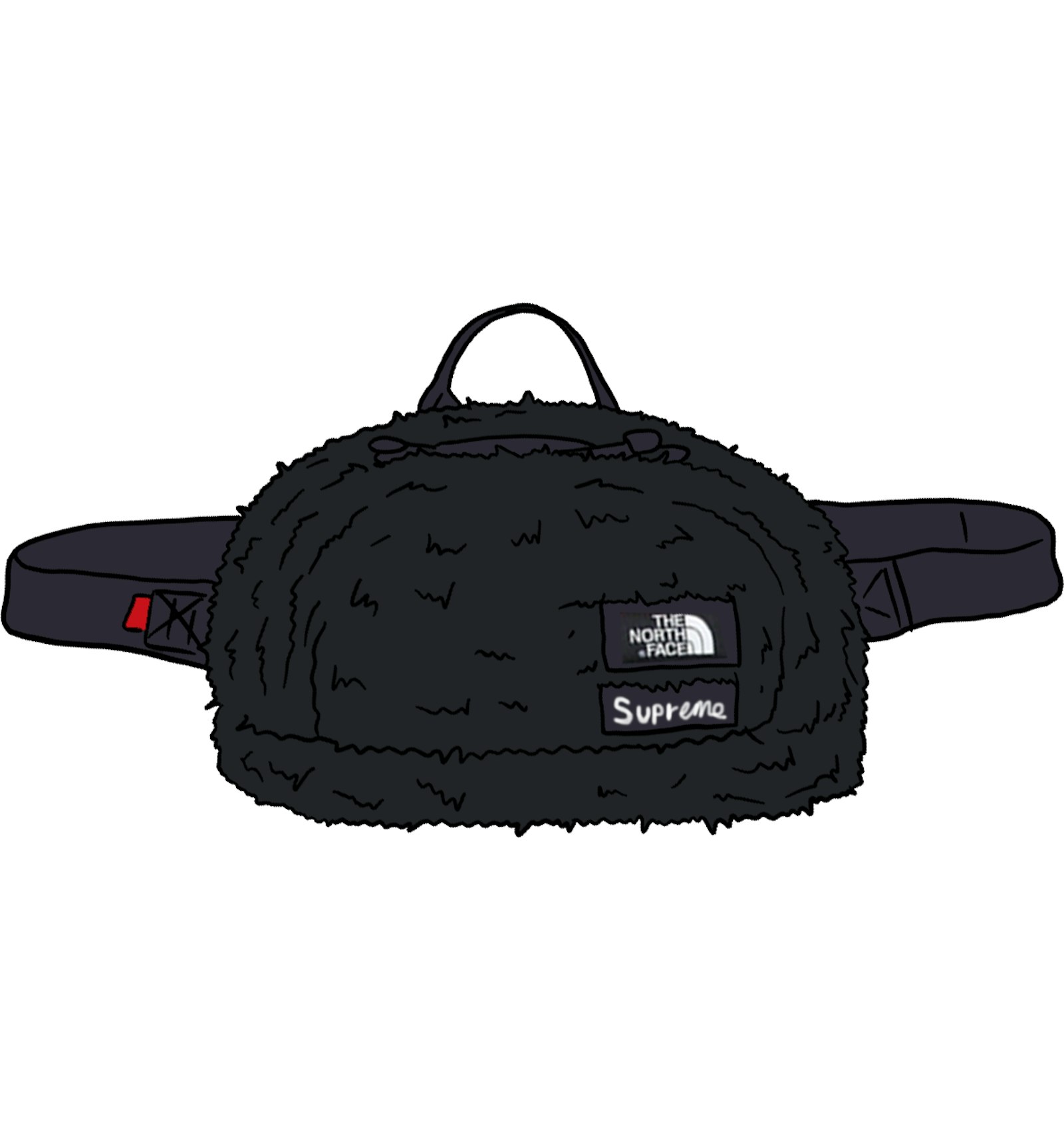 Supreme The North Face Faux Fur Waist Bag Black - FW20 - US