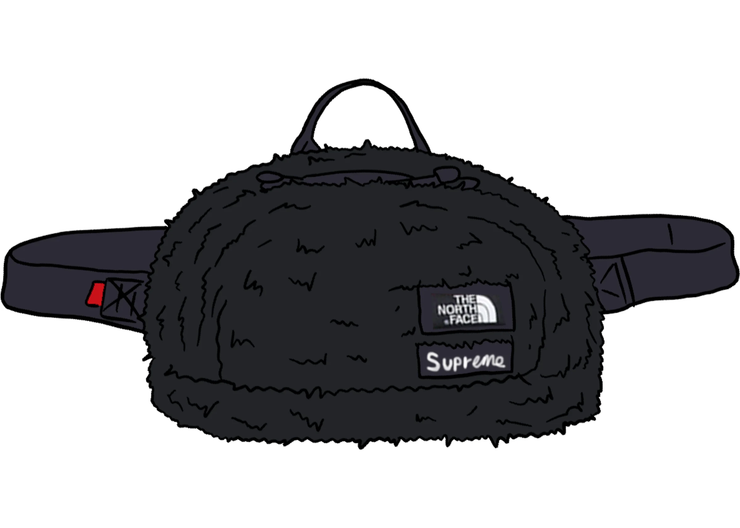 Supreme The North Face Faux Fur Waist Bag Black - FW20 - US
