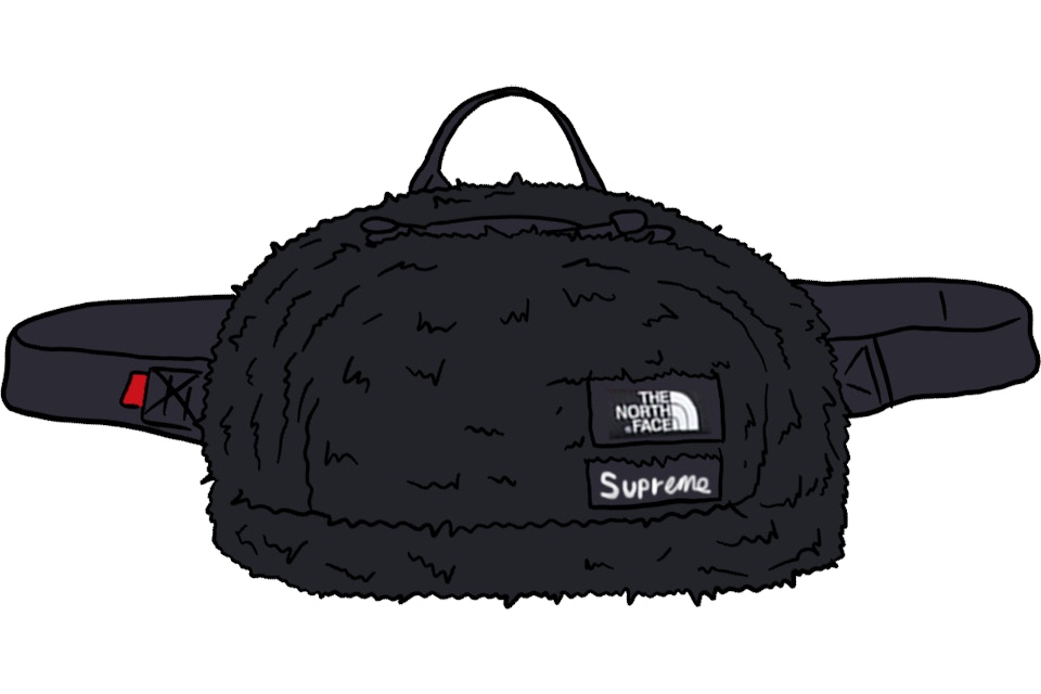 Supreme The North Face Faux Fur Waist Bag Black Fw Supreme The North Face Faux Fur Waist Bag Black Fw