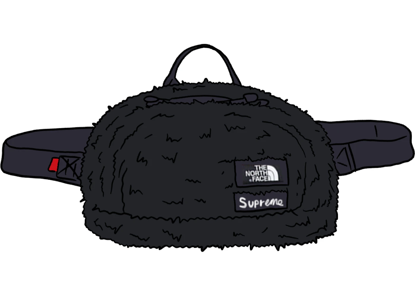 Supreme The North Face Faux Fur Waist Bag Black - FW20 - US Supreme The North Face Faux Fur Waist Bag Black - FW20 - US