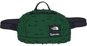 Supreme The North Face Faux Fur Waist Bag Green