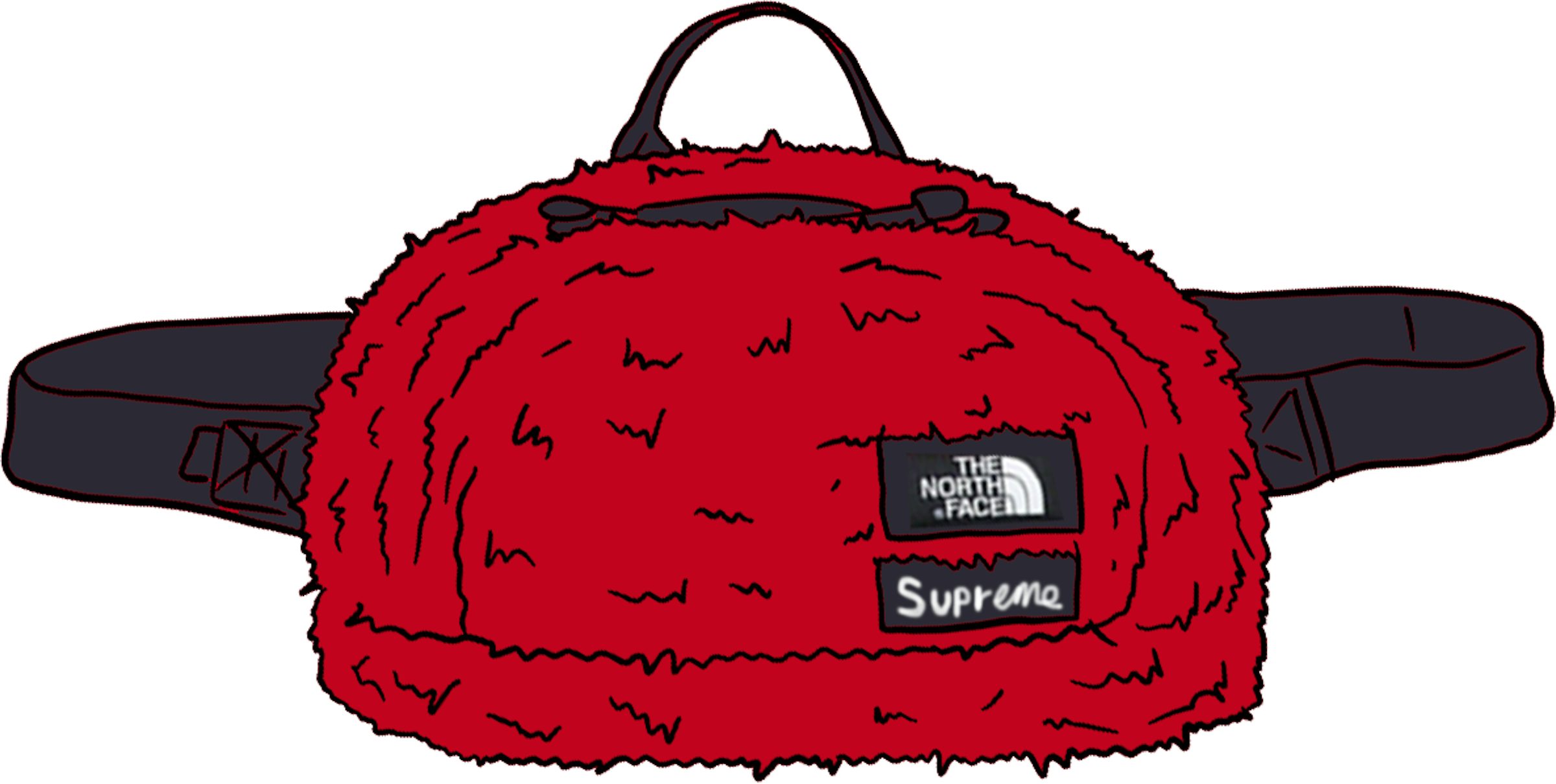 Supreme The North Face waist bag RED