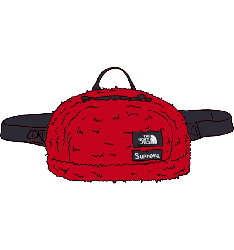 Supreme the north face faux fur waist bag sale