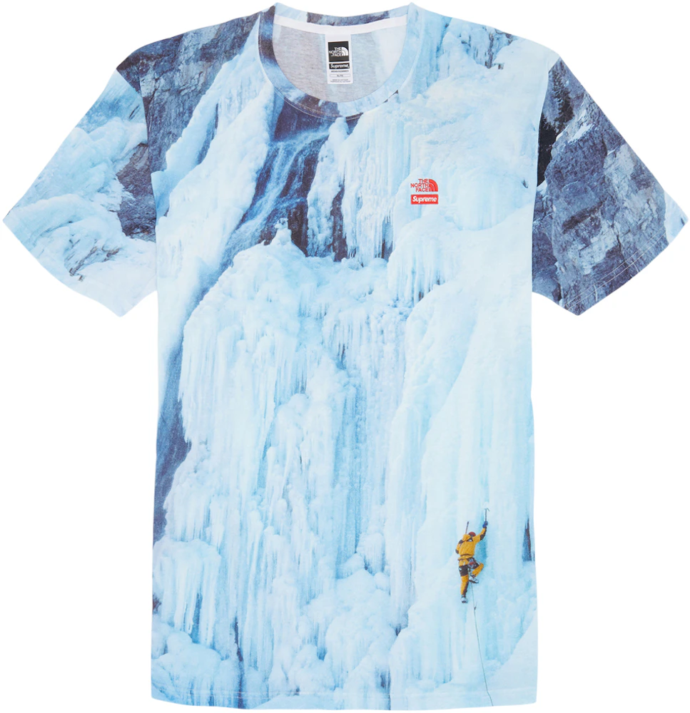 Supreme x The North Face Ice Climb Hooded Sweatshirt 'Multicolor' | Blue | Men's Size S