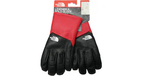 Supreme The North Face Leather Gloves Red