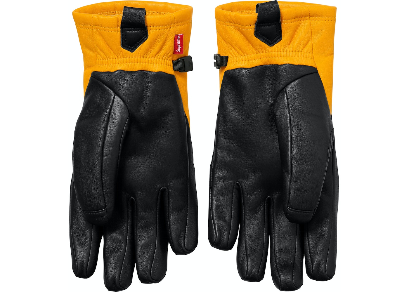 Supreme The North Face Leather Gloves Yellow - FW17