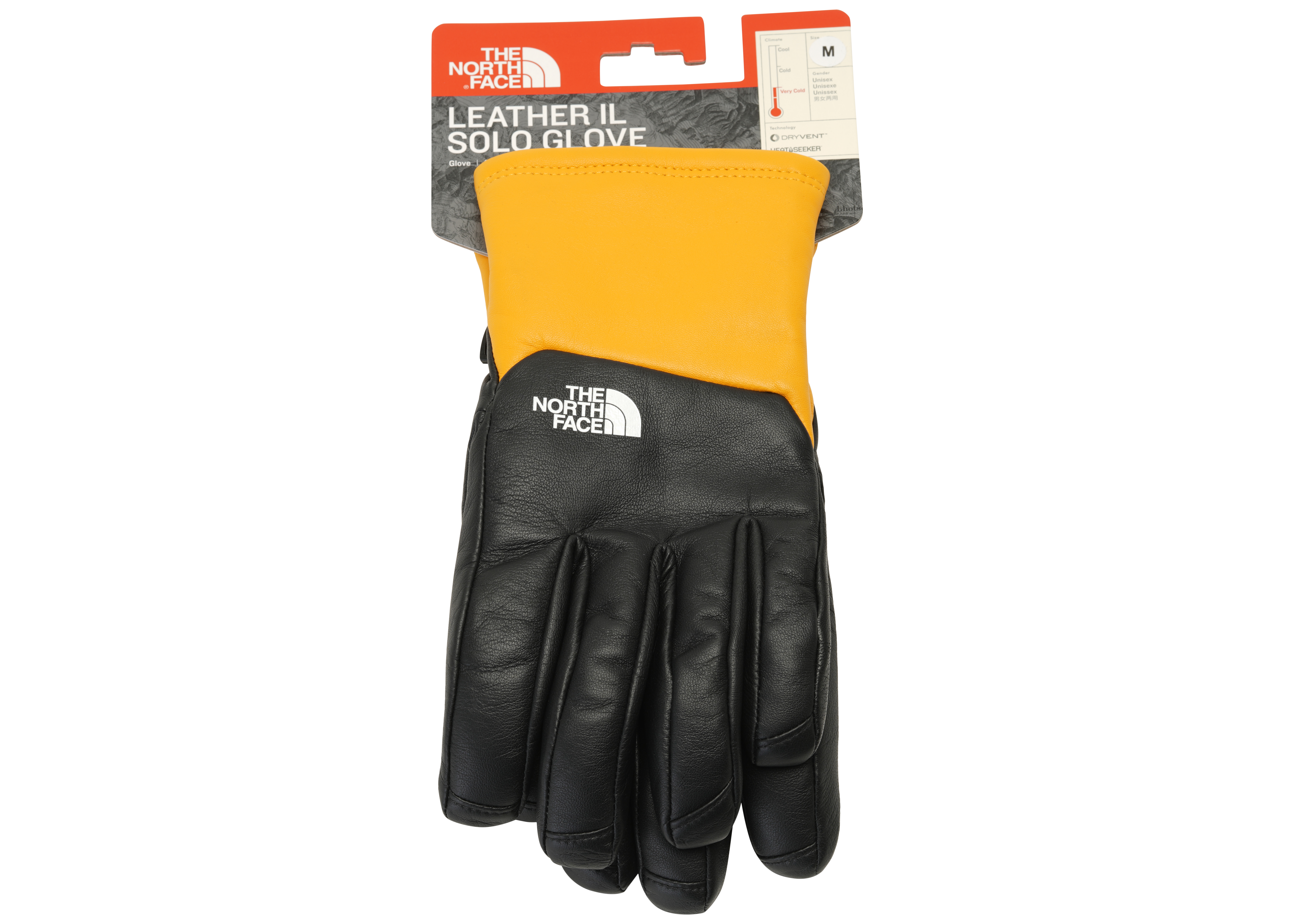 Supreme The North Face Leather Gloves Yellow - FW17 - US
