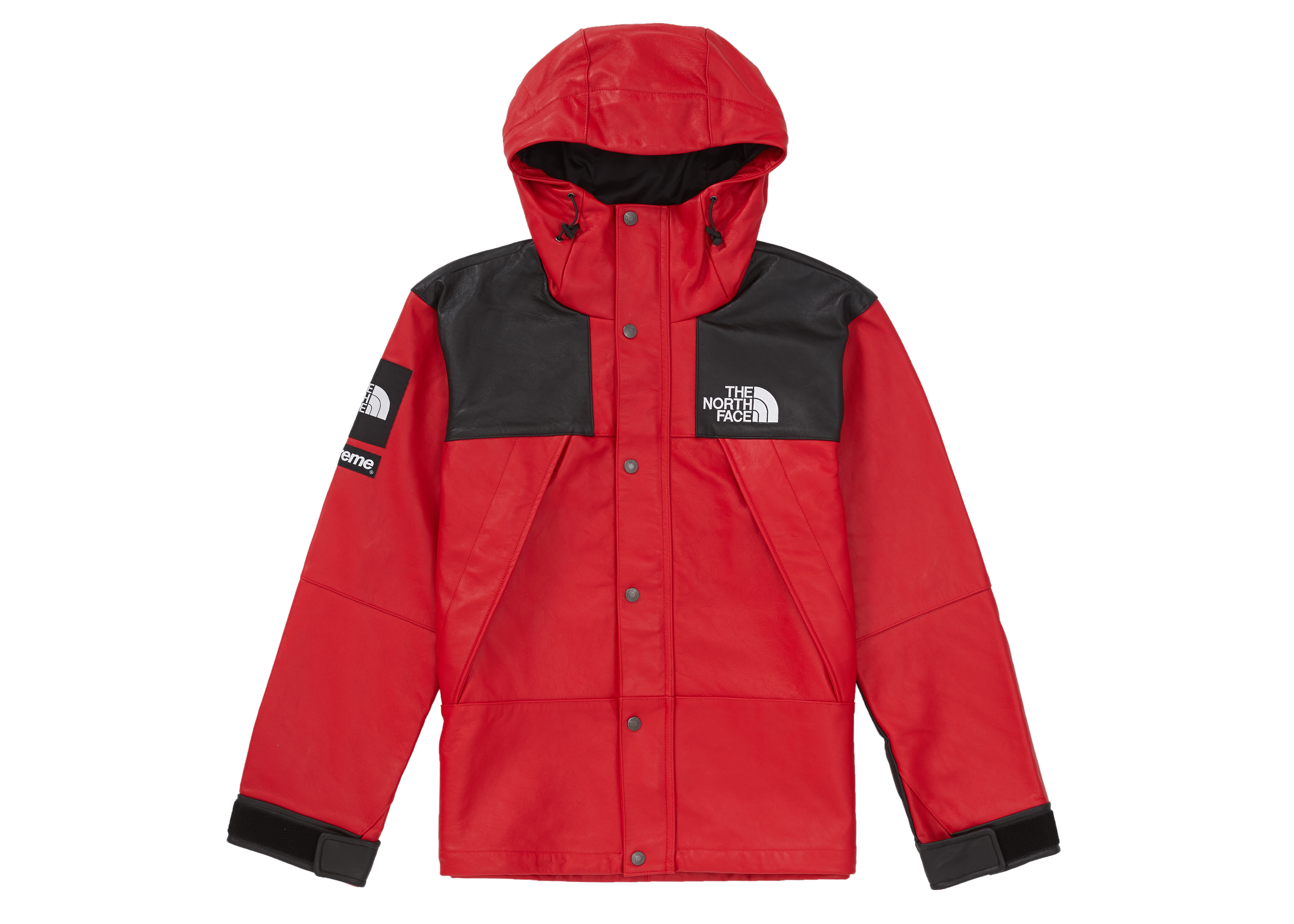 Supreme The North Face Leather Mountain Parka Red Men's 