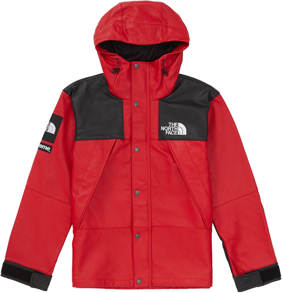 Supreme The North Face Leather Mountain Parka Red Men's - FW18 - US
