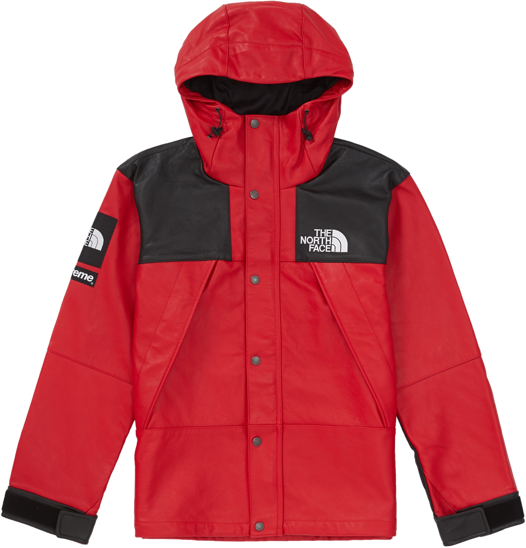 Supreme The North Face Leather Mountain Parka Red - FW18