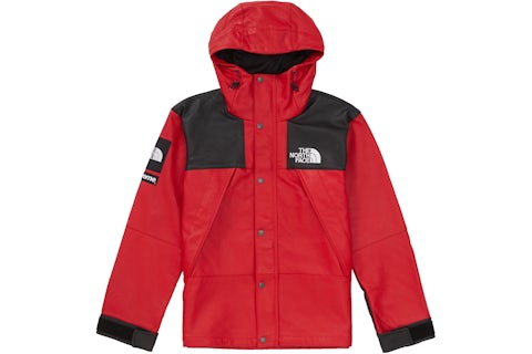 Supreme The North Face Leather Mountain Parka Red Men's FW18 US