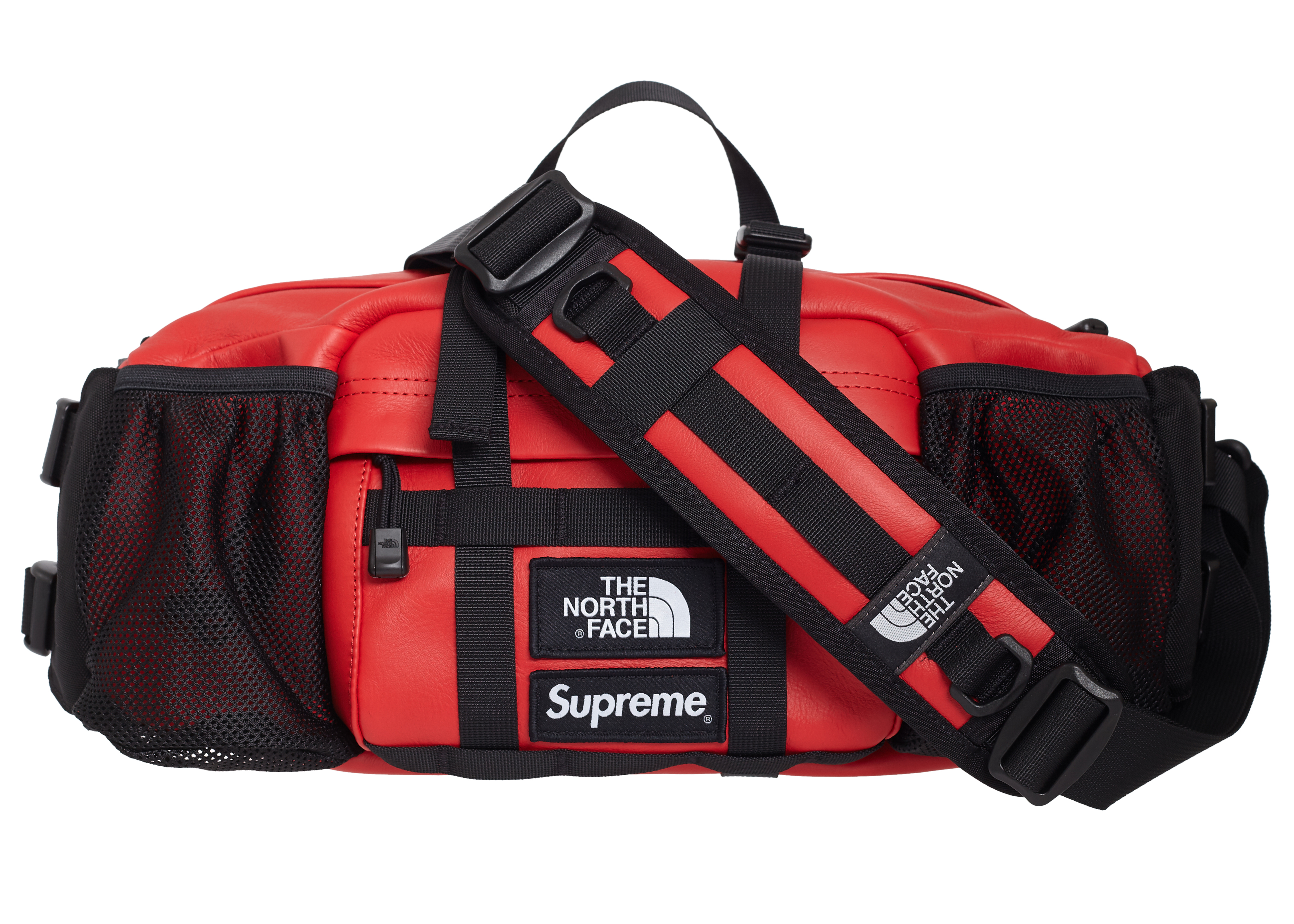 Supreme The North Face Leather Mountain Waist Bag Red - FW18 - US