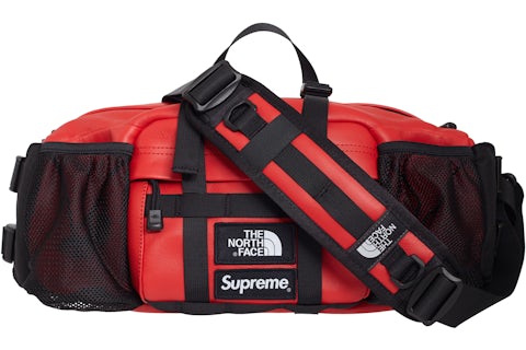 Supreme The North Face Leather Mountain Waist Bag Red FW18 US