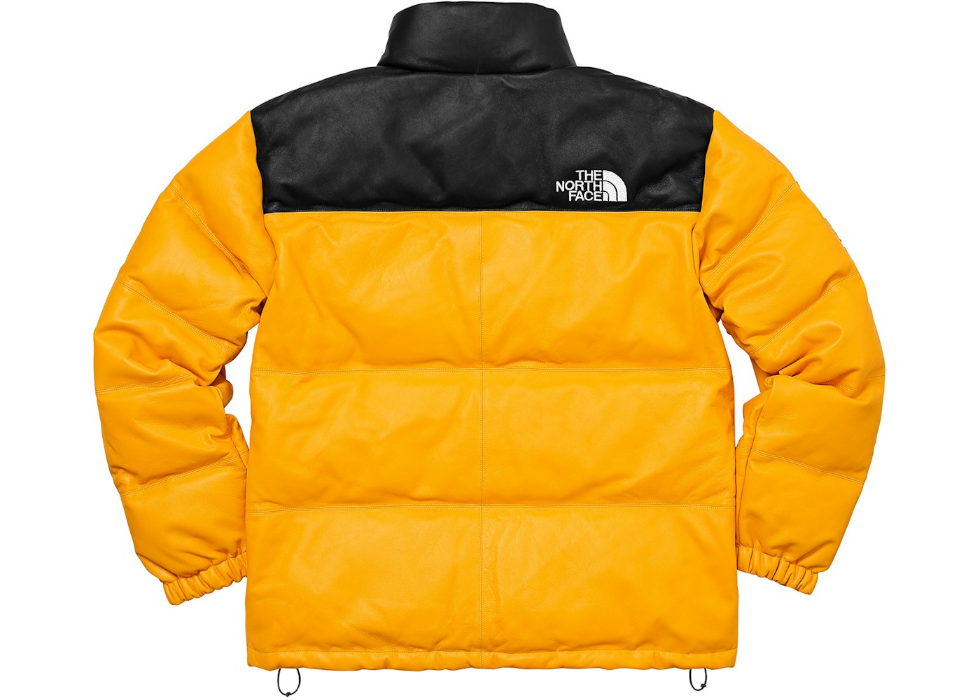 Supreme The North Face Leather Nuptse Jacket Yellow Fw17 Supreme The North Face Leather Nuptse Jacket Yellow Fw17