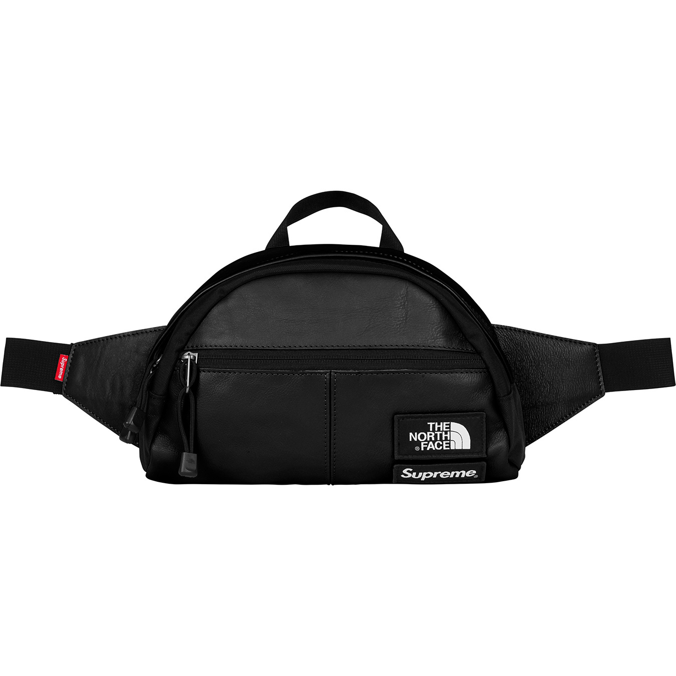 Supreme The North Face Leather Roo II Lumbar Pack Black