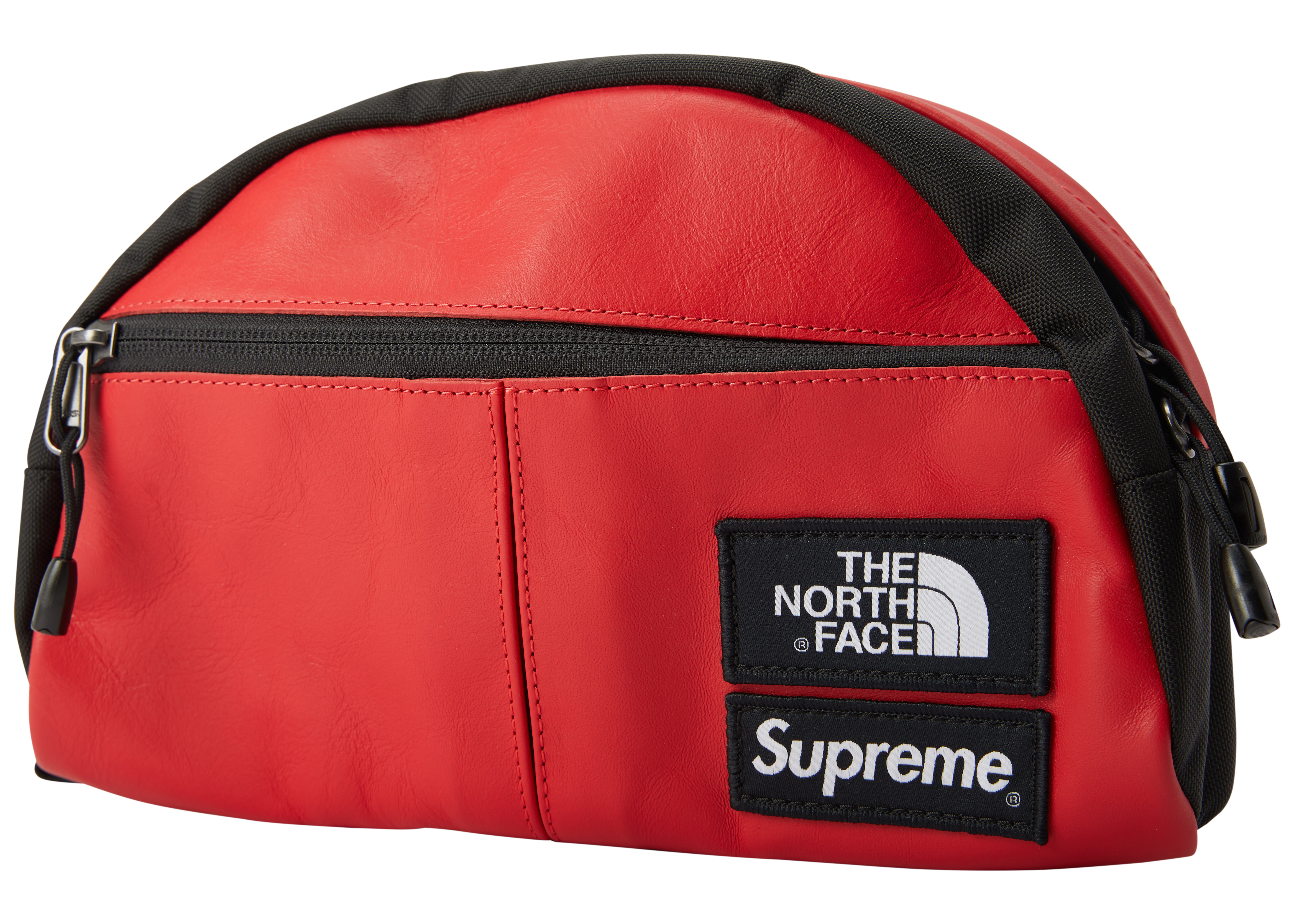 Supreme The North Face Leather Roo II Lumbar Pack Red