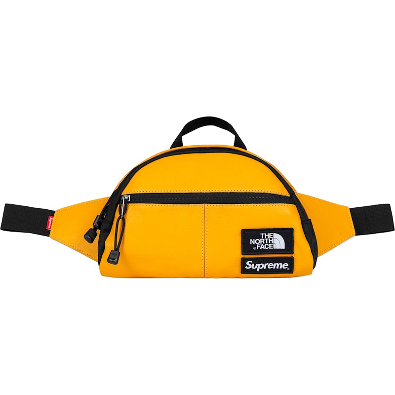 supreme northface bag yellow