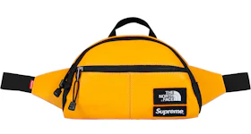 Supreme The North Face Leather Roo II Lumbar Pack Yellow
