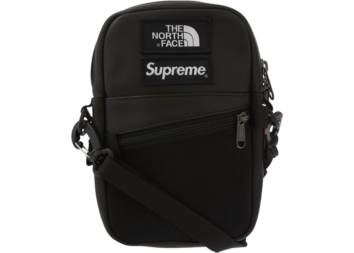 Supreme The North Face Leather Shoulder Bag Black