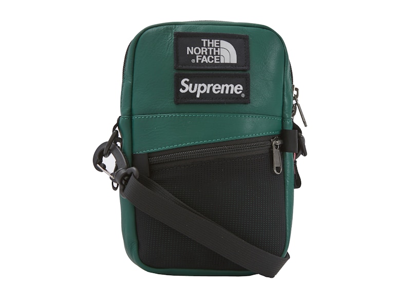 Supreme The North Face Leather Shoulder Bag Dark Green - FW18