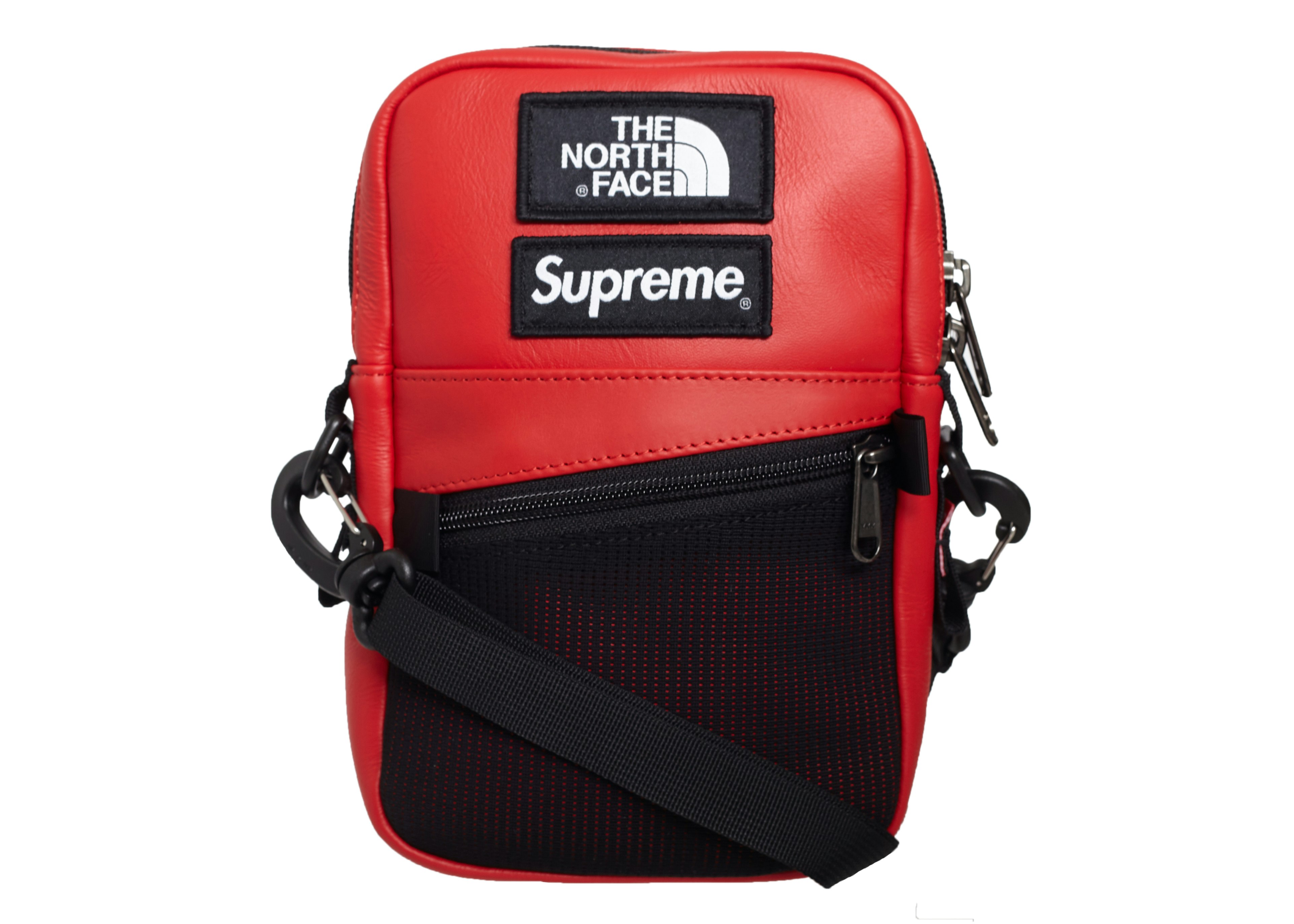 Supreme The North Face Leather Shoulder Bag Red - FW18 - MX