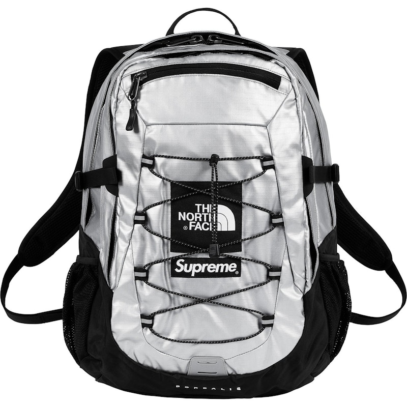 Supreme The North Face Metallic Borealis Backpack Silver