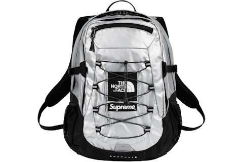 Supreme The North Face Metallic Borealis Backpack Silver SS18 US