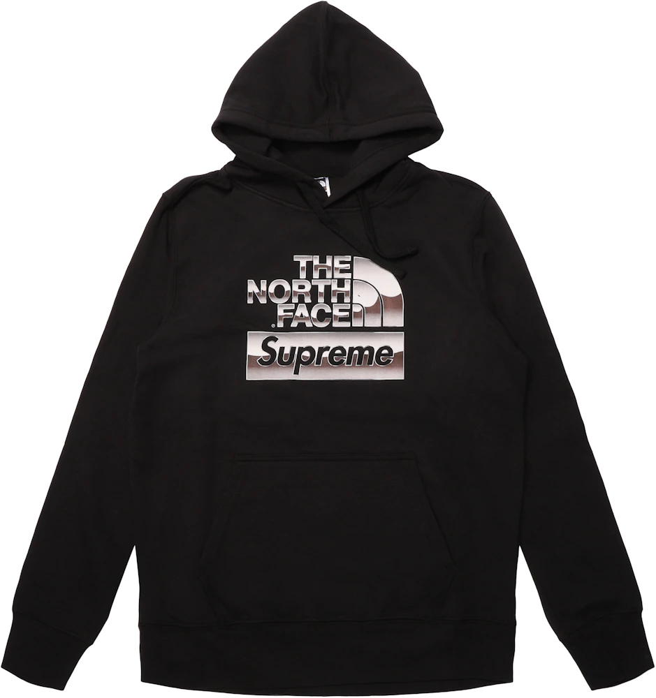 Supreme The North Face Metallic Logo Hooded Sweatshirt Black Men's ...