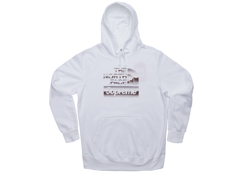 white north face sweatshirt