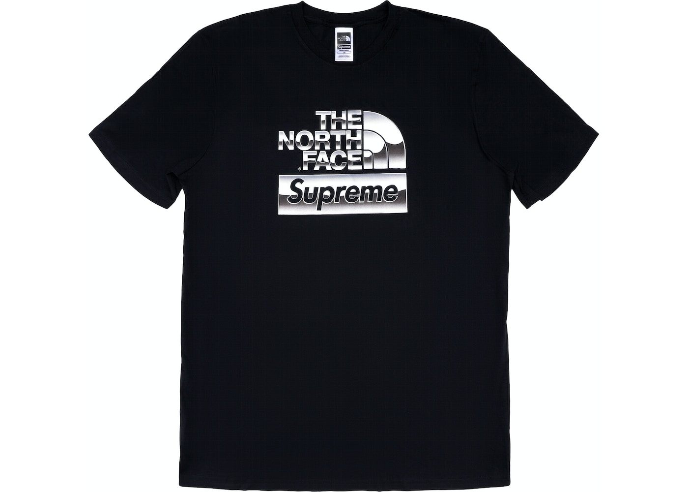 North Face Metallic Logo T Shirt Black