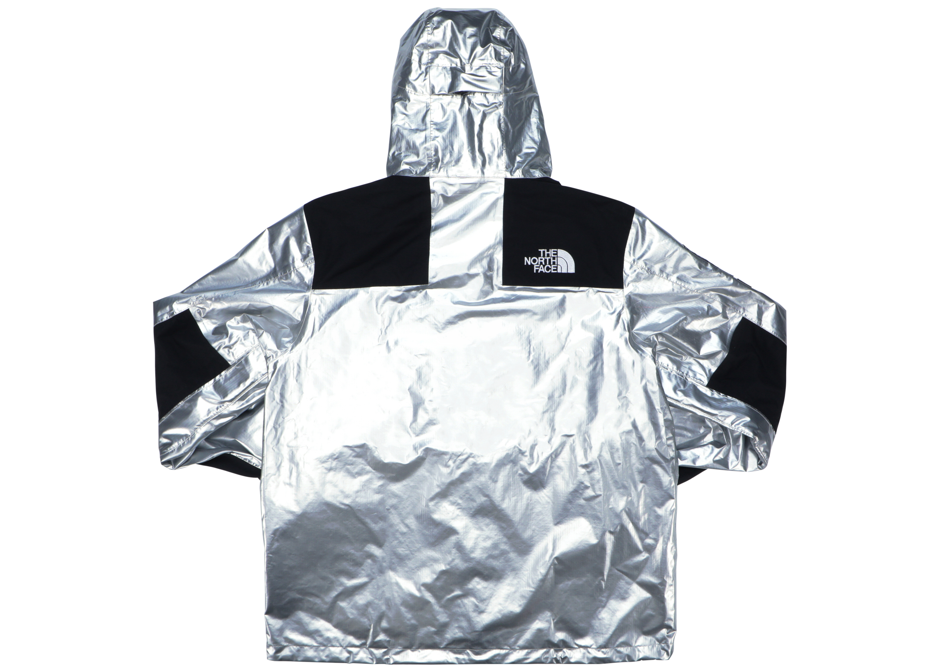 Supreme the north face hot sale metallic mountain parka silver