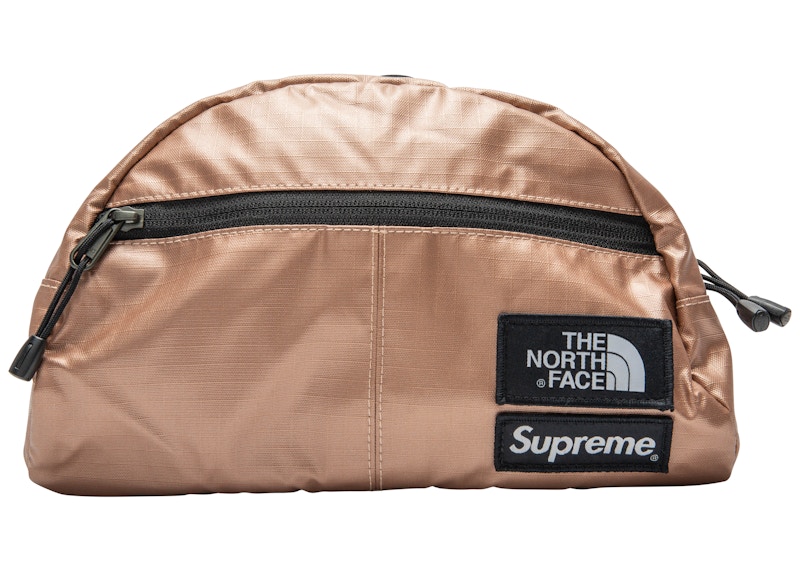 Supreme the north face metallic borealis on sale backpack rose gold