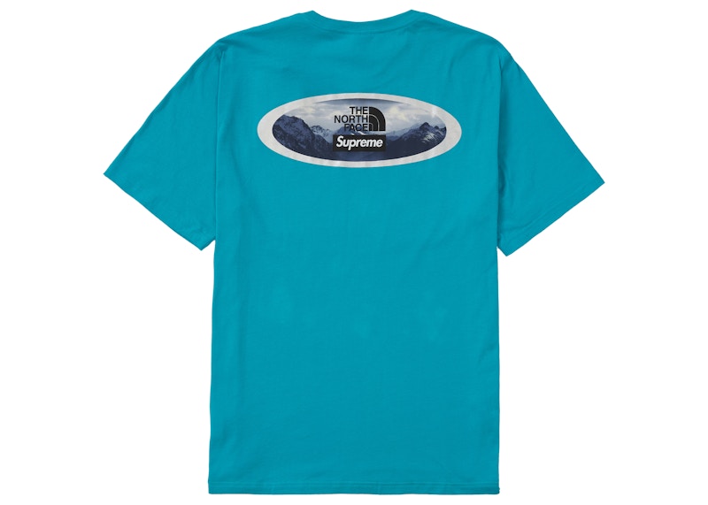 Supreme The North Face Mountains Tee Teal Men's - FW21 - GB