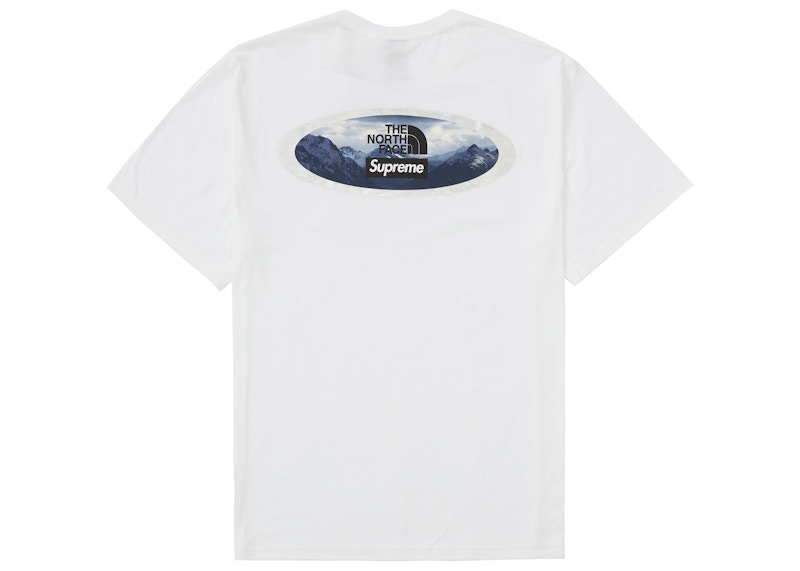 supreme×north face tee mountains