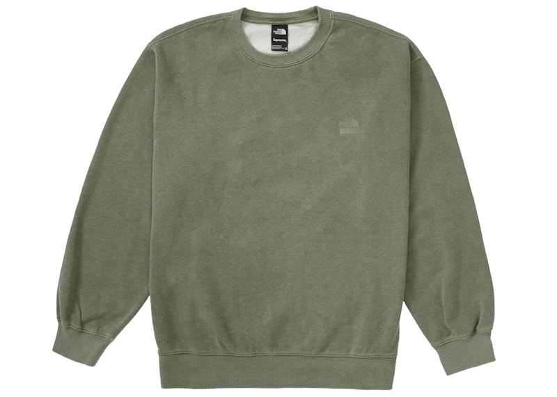 Supreme The North Face Pigment Printed Crewneck Olive - SS21 ...