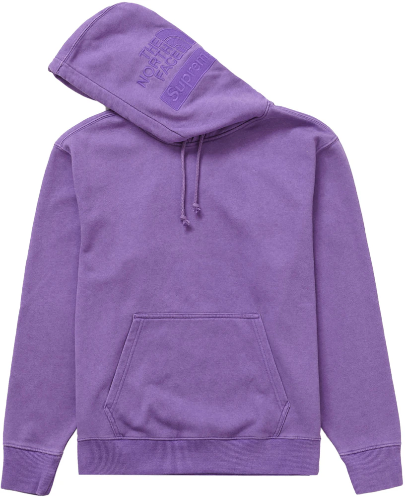 Supreme The North Face Pigment Printed Hooded Sweatshirt Purple Men's ...