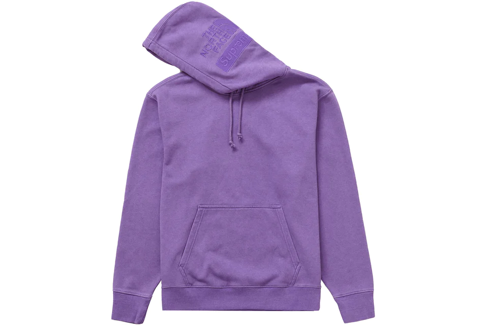 Supreme The North Face Pigment Printed Hooded Sweatshirt Purple